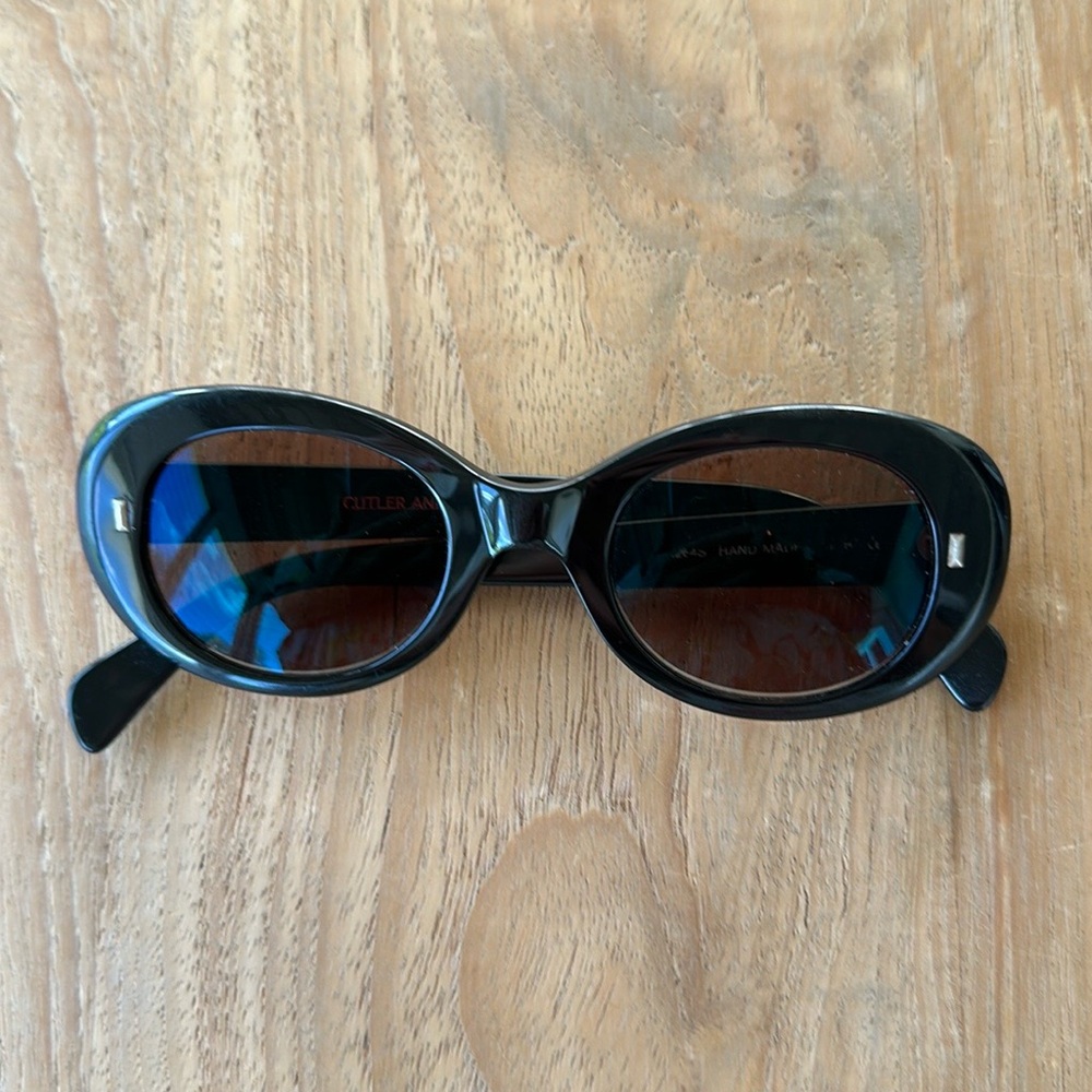 Cutler and Gross of London black frame eyeglasses